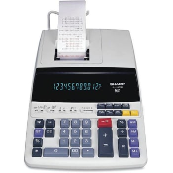 Sharp El1750v 12-Digit Lcd 2-Color Black/Red Printing Calculator