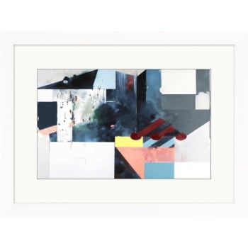 Image for Clearwater Art Collection Abstract Theme B, Cool Scheme, White Frame from HD Supply