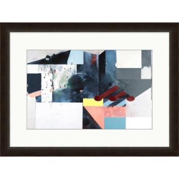 Image for Clearwater Art Collection Collection Abstract Theme B, Cool Scheme, Espresso Frame from HD Supply