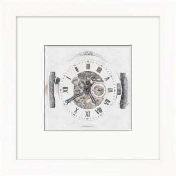 Image for Clearwater Art Collection Clock,  Neutral Scheme, White Frame from HD Supply