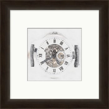 Image for Clearwater Art Collection Clock,  Neutral Scheme, Espresso Frame from HD Supply