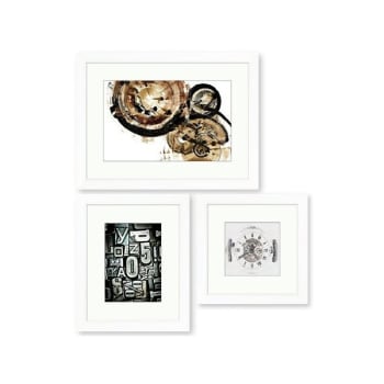 Clearwater Art Collection In A Box, King, Neutral, White Frame, Pack Of 3