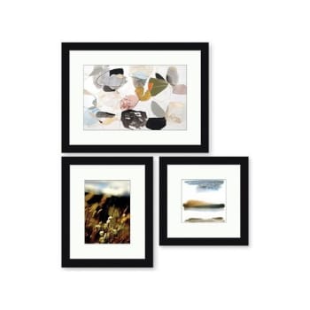 Image for Clearwater Art Collection In A Box,king, Warm Scheme, Black Frame,pack Of 3 from HD Supply