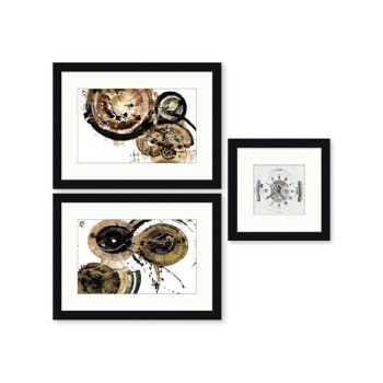 Clearwater Art Collection In A Box,queen,neutral ,black Frame,pack Of 3
