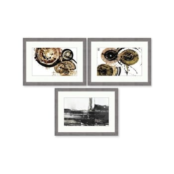 Image for Clearwater Art Collection In A Box,Queen Sofa,Neutral,Silver Frame,Pack Of 3 from HD Supply