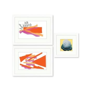 Clearwater Art Collection In A Box,Queen,Trendy Scheme,White Frame, Pack Of 3