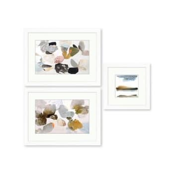 Image for Clearwater Art Collection In A Box, Queen, Warm Scheme, White Frame, Pack Of 3 from HD Supply