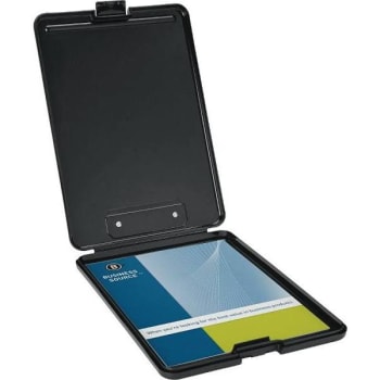 Image for Business Source 9 In. X 13 In. Letter-Sized Plastic Storage Clipboard (Black) from HD Supply