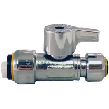 Image for Tectite 1/2 " Chrome-Plated Brass Push-To-Connect X 1/4 " Stop Valve from HD Supply