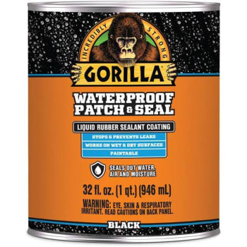 Gorilla 32 Oz Black Waterproof Patch And Seal Liquid Case Of 6