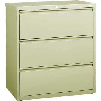 Image for Hirsh Hl8000 Putty 36 " Wide 3-Drawer Lateral File Cabinet from HD Supply