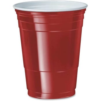 Image for Solo 16 Oz. Red Plastic Party Cold Drink Cups (50-Pack) from HD Supply