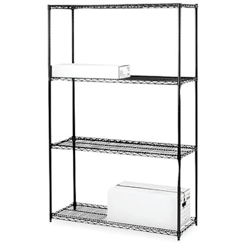 Image for Lorell 48 In. X 18 In. X 72 In. 4-Shelf Industrial Wire Unit W/ 4000 Lb. Capacity (Black) from HD Supply
