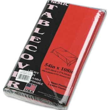 Tablemate 54 In. X 108 In. Rectangular Heavyweight Plastic Tablecover (6-Pack)