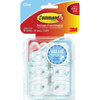 Image for Command Damage-Free 18 Mini Wall Hooks W/ 24 Command Strips (18-Pack) from HD Supply