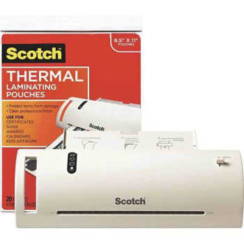 Scotch 9 In. 20-Letter Size Pouches Thermal Laminator Value Pack