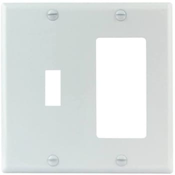Image for Titan3 Smooth 2-Gang Toggle/rocker Standard Metal Wall Plate (White) (25-Pack) from HD Supply