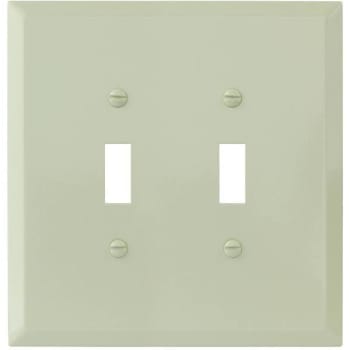 Image for Titan3 Smooth 2-Gang Toggle Jumbo Metal Wall Plate (Ivory) (20-Pack) from HD Supply
