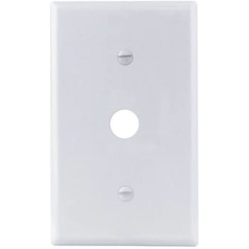 Image for Titan3 Smooth 1-Gang Coaxial Standard Metal Wall Plate (White) (25-Pack) from HD Supply