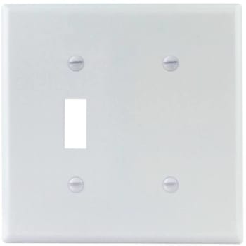 Titan3 Smooth 2-Gang Toggle/blank Standard Metal Wall Plate (White) (10-Pack)