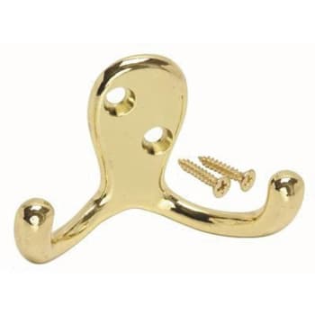 Anvil Mark Wall Mounted Robe Hook (Brass)