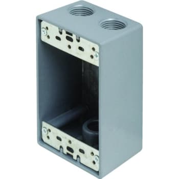 Image for Taymac 1-Gang Weatherproof Outlet Box (Gray) from HD Supply