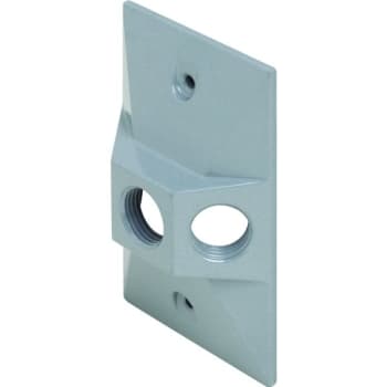 Image for TAYMAC 1-Gang Three 1/2 in Threaded Outlets Cluster Cover (Gray) from HD Supply