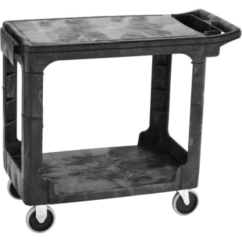 Image for Rubbermaid Black Heavy-Duty Flat Shelf Utility Cart from HD Supply