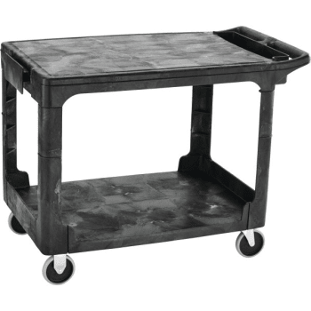 Image for Rubbermaid Black Heavy-Duty Medium Flat Shelf Utility Cart from HD Supply