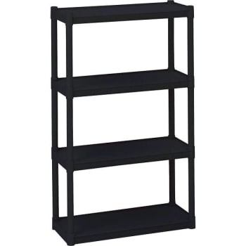 Image for Iceberg 4-Tier Storage System 13 In. D X 32 In. W X 54 In. H Resin (Black) from HD Supply
