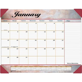 Image for At-A-Glance 22 In. X 17 In. Marbleized Monthly Desk Pad Calendar (Burgundy) from HD Supply
