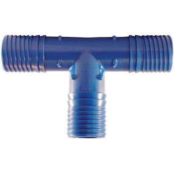 Image for Apollo 1 In. Barb Insert Blue Twister Polypropylene Tee Fitting from HD Supply