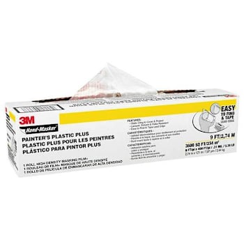3M Hand-Masker 400 Ft. X 9 Ft. X 0.31 Mil Painter'S Plastic Plus