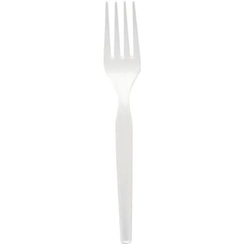 Image for Dixie® Medium White Weight Polystyrene Forks (1000/Case) from HD Supply
