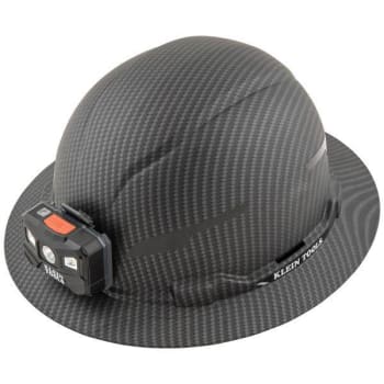Image for Klein Tools Hard Hat, Premium Karbn™ Pattern, Nonvented Full Brim, Class E, Lamp from HD Supply