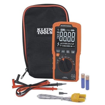 Image for Klein Tools Slim Digital Multimeter Trms Auto-Ranging 600v Temp from HD Supply