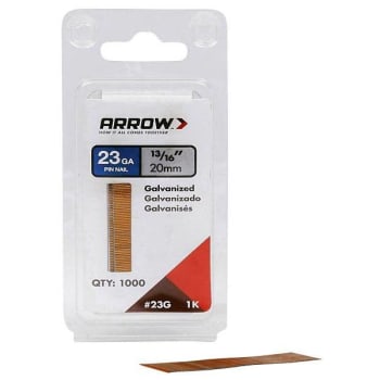 Arrow 13/16" Pin Nail For Pt23g, Steel, Package Of 1000