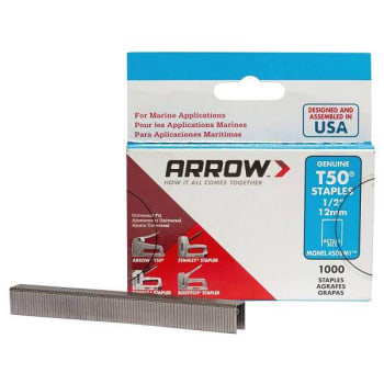 Image for Arrow T50 1/2" Staples, Monel, Package Of 1000 from HD Supply
