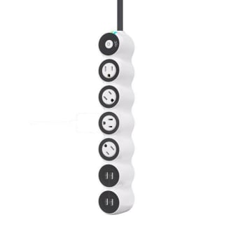 Image for 360 Electrical Powercurve 24, 4 Rotating Outlets/4 Usb-A Surge Protector White from HD Supply
