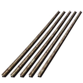 Fasade 47" Vinyl Inside Corner Trim, Bermuda Bronze, Package Of 5