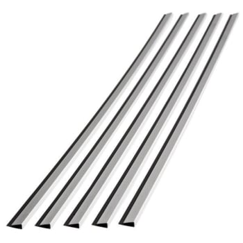 Fasade 47" Vinyl Large Profile J Trim, Brushed Aluminum, Package Of 5