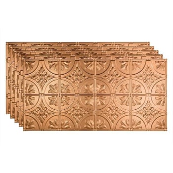 Image for Fasade 2'x4' Traditional #2 Glue Up Ceiling Panel, Polished Copper, Package Of 5 from HD Supply