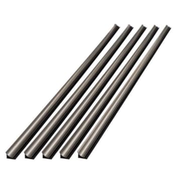 Fasade 47" Vinyl Large Profile Inside Corner Trim, Brushed Nickel, Package Of 5