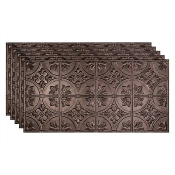 Image for Fasade 2'x4' Traditional #2 Glue Up Ceiling Panel, Smoked Pewter, Package Of 5 from HD Supply