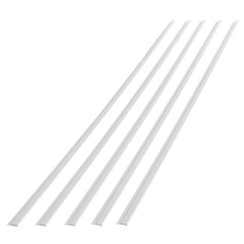 Fasade 47" Vinyl J Trim, Gloss White, Package Of 5
