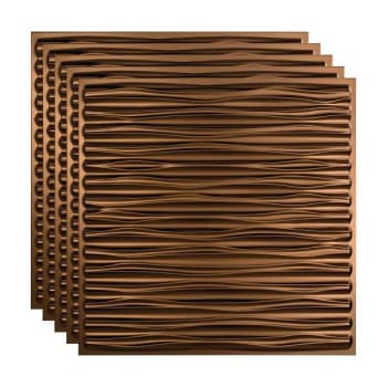 Image for Fasade 2'x2' Dunes Lay Ceiling Panel, Oil Rubbed Bronze, Package Of 5 from HD Supply