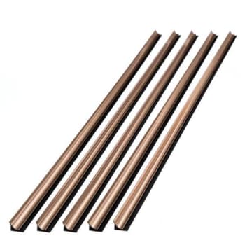Fasade 47" Vinyl Large Profile Inside Corner Trim, Polished Copper, Package Of 5