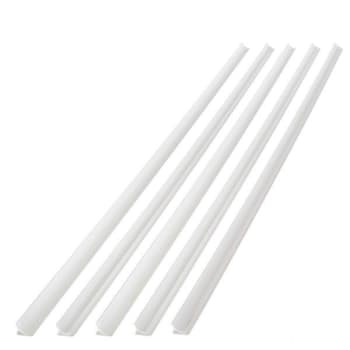 Fasade 47" Vinyl Inside Corner Trim, Matte White, Package Of 5
