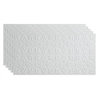 Image for Fasade 2'x4' Traditional #2 Glue Up Ceiling Panel, Matte White, Package Of 5 from HD Supply