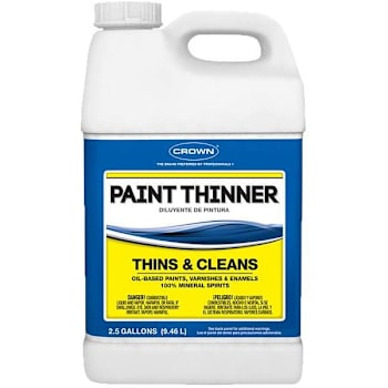 Crown Cr.pt.p.25 Paint Thinner, Plastic Container, 2.5 Gallon, Case Of 2